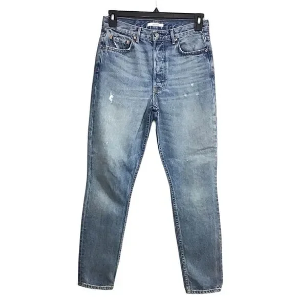 GRLFRND Karolina High Waist Straight Leg Denim Jeans Size 28